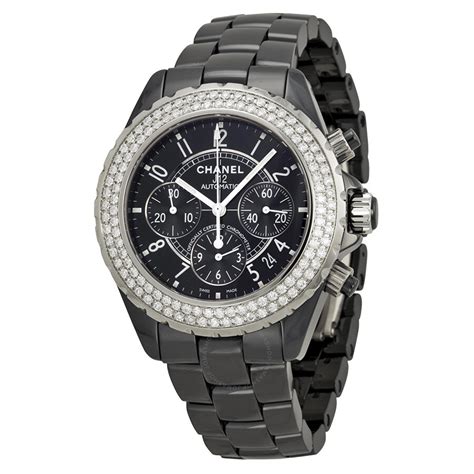 chanel j12 ladies black watch|Chanel j12 ceramic watch price.